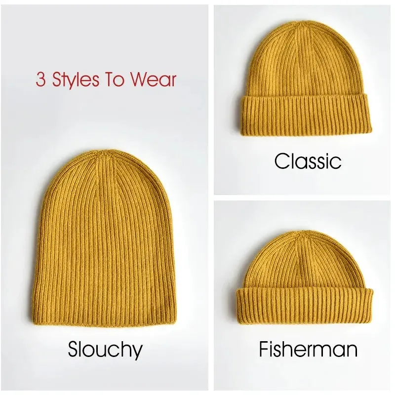 CashWool Fold-over Beanie & matching scarf
