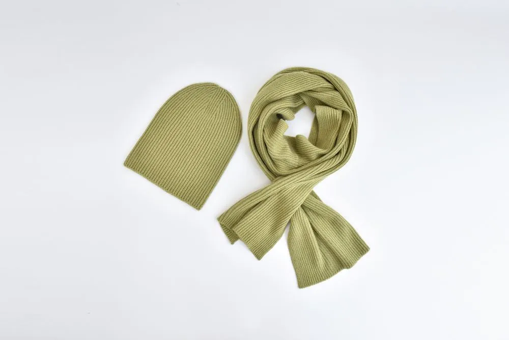 CashWool Fold-over Beanie & matching scarf