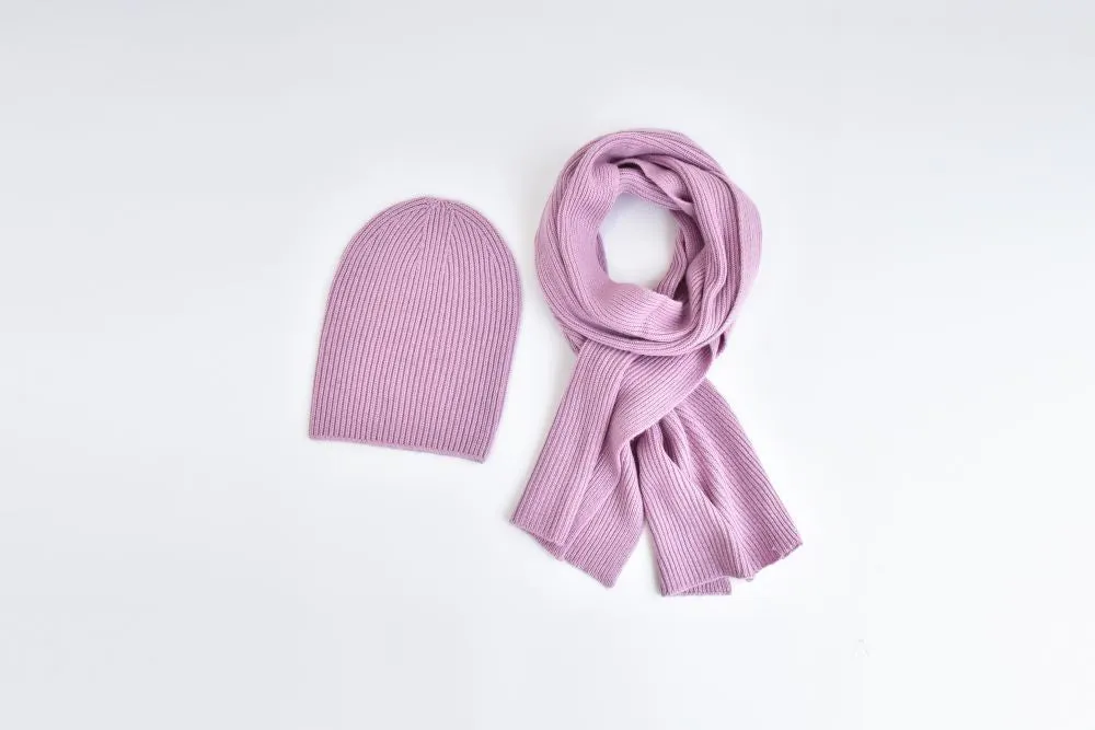 CashWool Fold-over Beanie & matching scarf