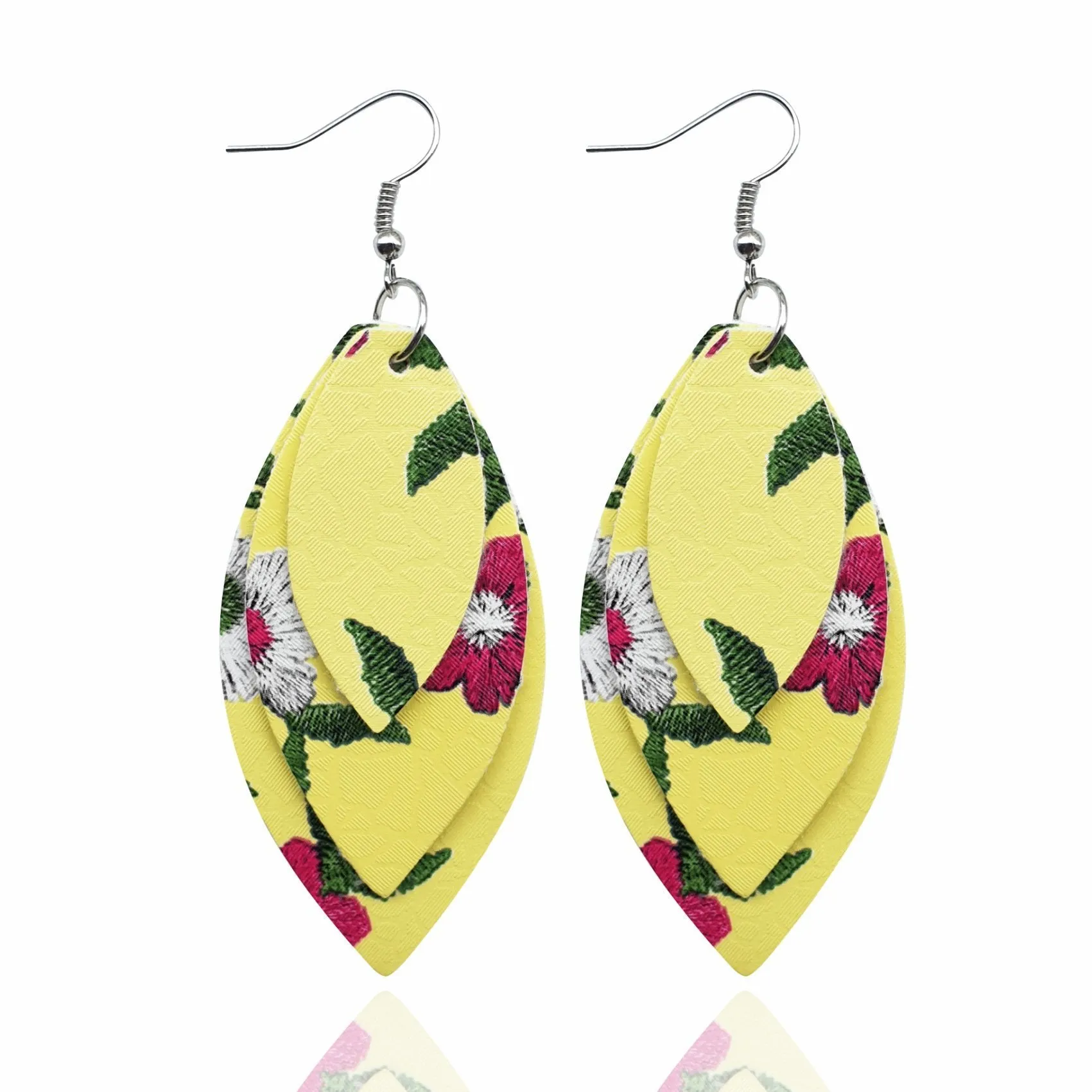 Casual Style Leather Earrings