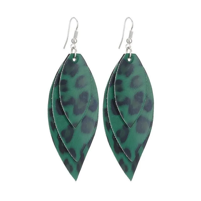 Casual Style Leather Earrings