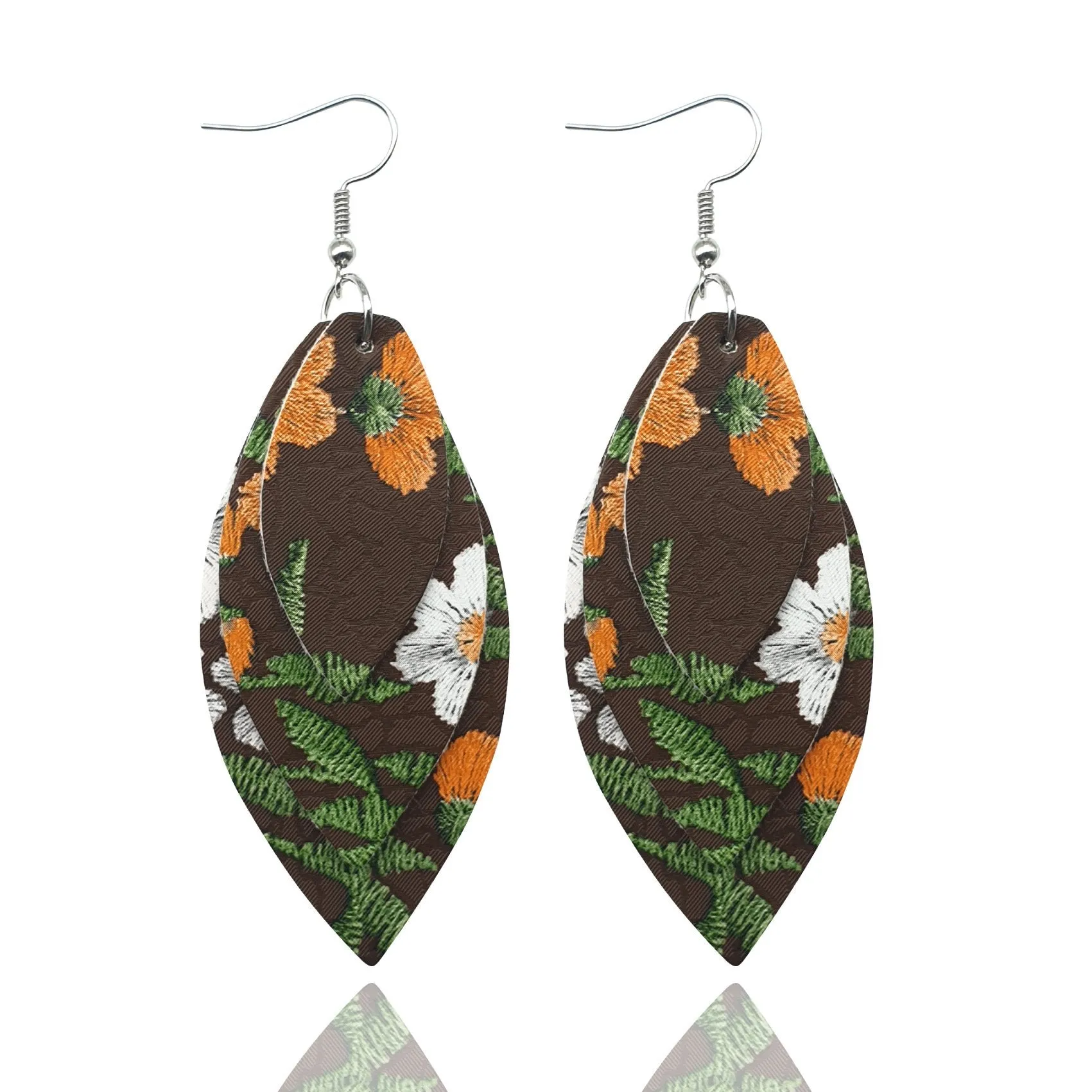 Casual Style Leather Earrings