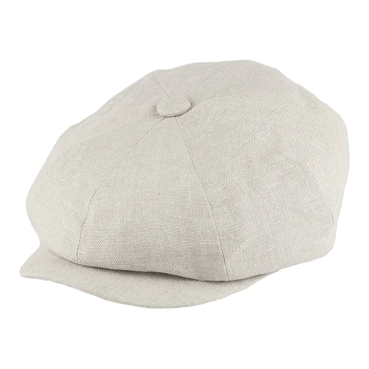 Failsworth Irish Linen Flat Cap - Natural