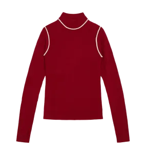 fine rib mock neck