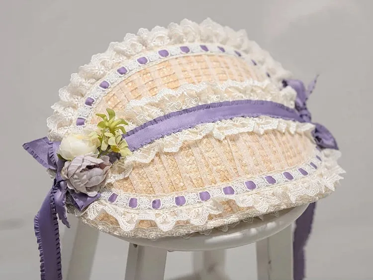 Floral Tea Party Elegant Flat Hat