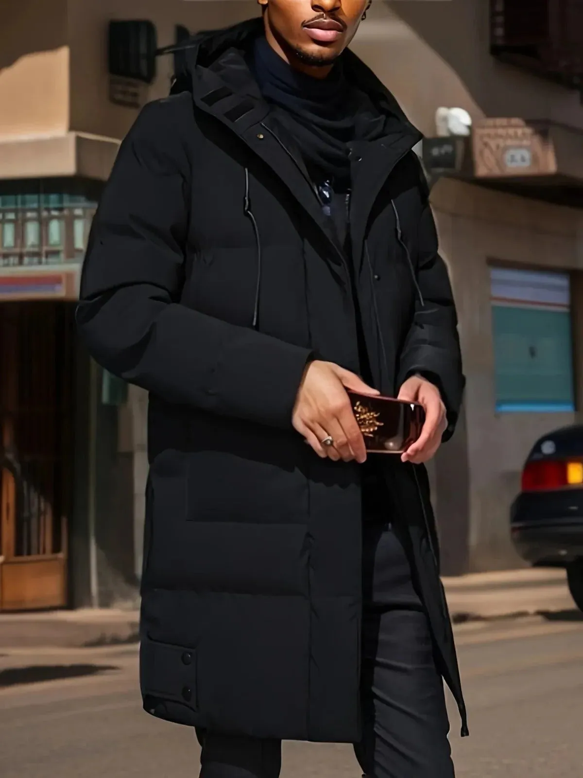 Long Winter Jacket for Men - Waterproof and Warm