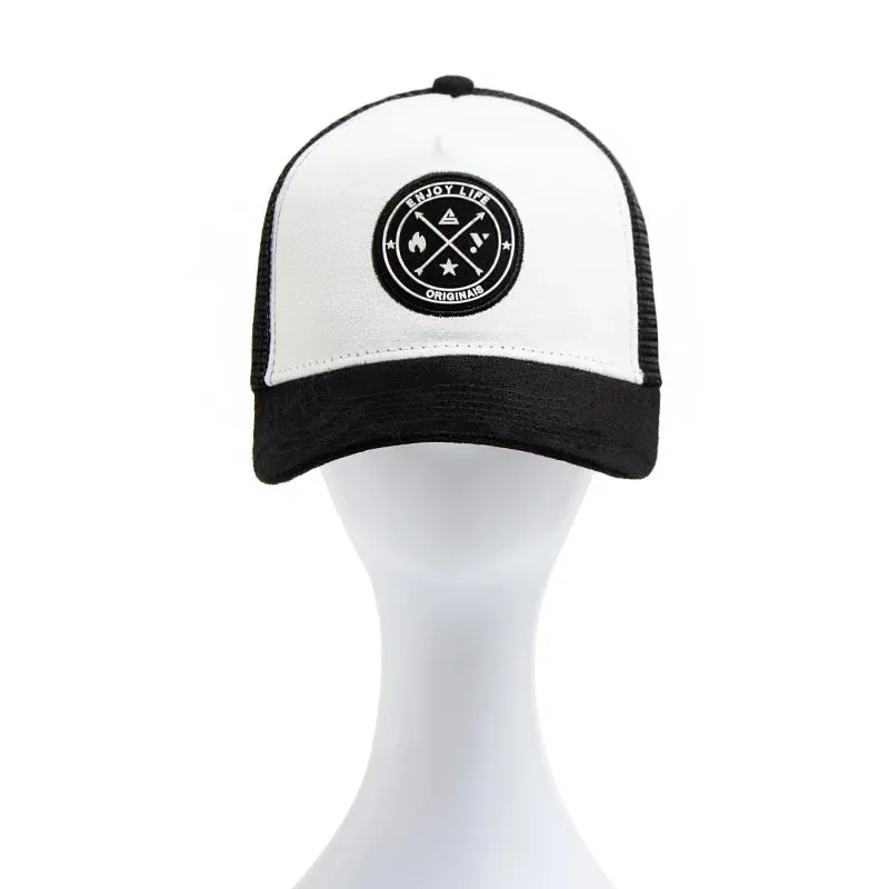 NEW Circular leather label Trucker Hat Summer Men Mesh Baseball Cap For Visor Casual Women Snapback Hip Hop Caps Unisex