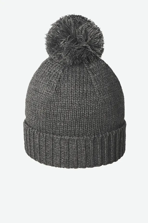 RIBBED CUFF POM BEANIE
