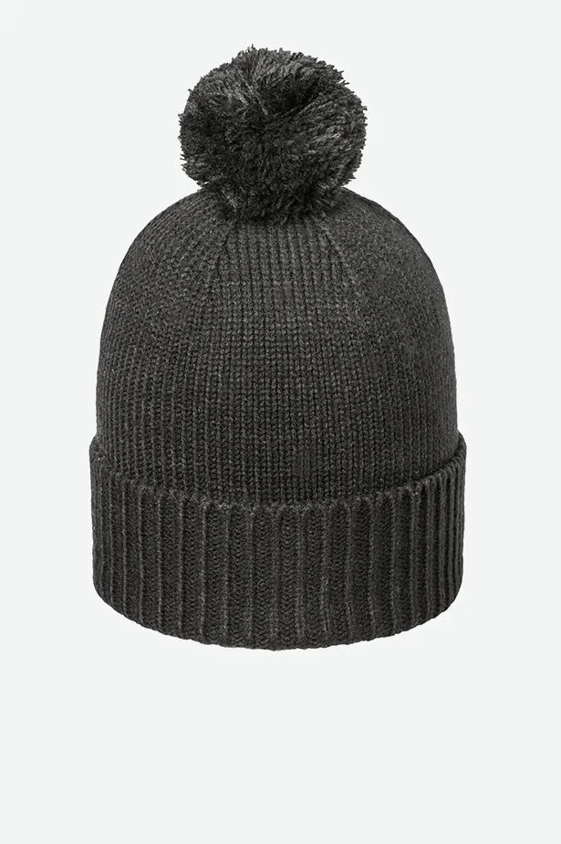 RIBBED CUFF POM BEANIE