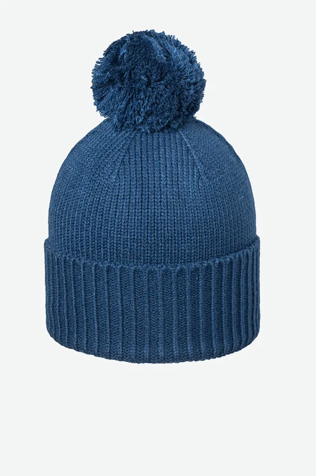 RIBBED CUFF POM BEANIE