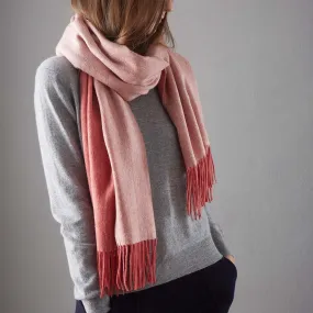 Sontra Cashmere Scarf [Coral/Ivory]