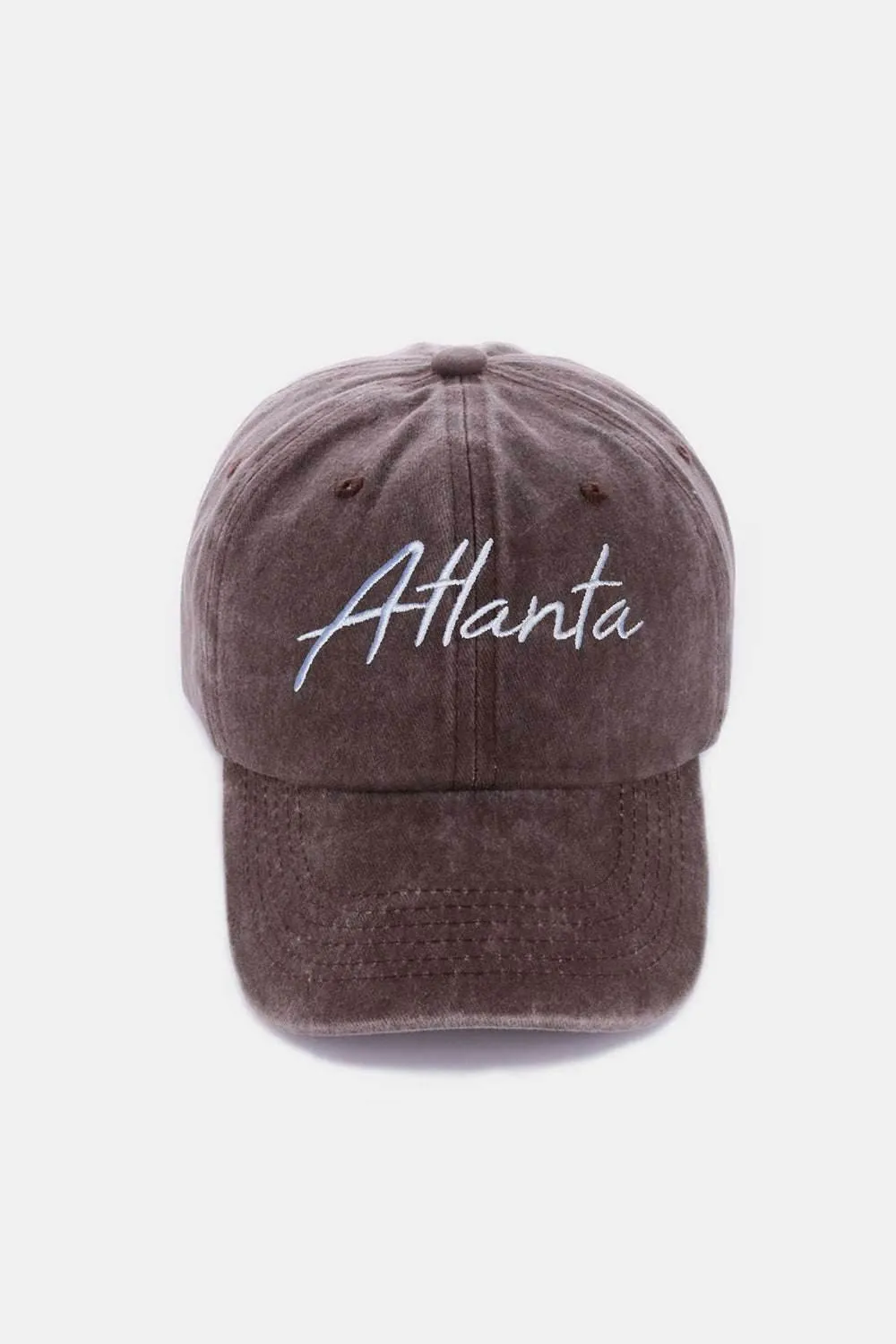Zenana Washed ATLANTA Embroidered Baseball Cap